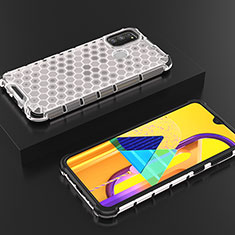 Carcasa Bumper Funda Silicona Transparente 360 Grados AM2 para Samsung Galaxy M21 Blanco