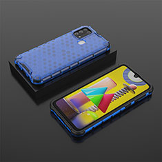 Carcasa Bumper Funda Silicona Transparente 360 Grados AM2 para Samsung Galaxy M31 Azul