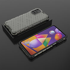 Carcasa Bumper Funda Silicona Transparente 360 Grados AM2 para Samsung Galaxy M31s Negro