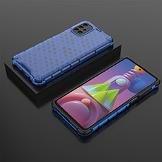 Carcasa Bumper Funda Silicona Transparente 360 Grados AM2 para Samsung Galaxy M51 Azul
