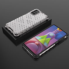 Carcasa Bumper Funda Silicona Transparente 360 Grados AM2 para Samsung Galaxy M51 Blanco
