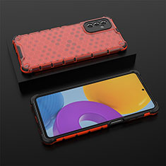 Carcasa Bumper Funda Silicona Transparente 360 Grados AM2 para Samsung Galaxy M52 5G Rojo