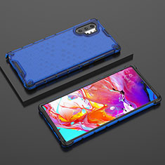 Carcasa Bumper Funda Silicona Transparente 360 Grados AM2 para Samsung Galaxy Note 10 Plus 5G Azul