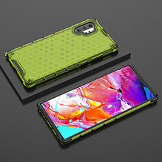 Carcasa Bumper Funda Silicona Transparente 360 Grados AM2 para Samsung Galaxy Note 10 Plus 5G Verde