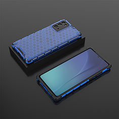 Carcasa Bumper Funda Silicona Transparente 360 Grados AM2 para Samsung Galaxy Note 20 5G Azul