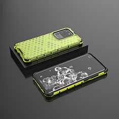 Carcasa Bumper Funda Silicona Transparente 360 Grados AM2 para Samsung Galaxy S20 Ultra 5G Verde