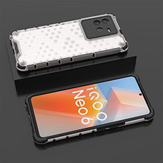 Carcasa Bumper Funda Silicona Transparente 360 Grados AM2 para Vivo iQOO Neo6 5G Blanco