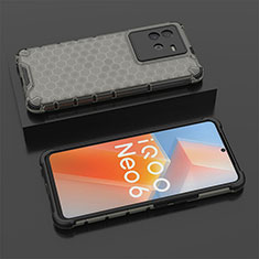 Carcasa Bumper Funda Silicona Transparente 360 Grados AM2 para Vivo iQOO Neo6 5G Negro
