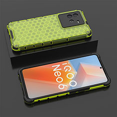 Carcasa Bumper Funda Silicona Transparente 360 Grados AM2 para Vivo iQOO Neo6 5G Verde