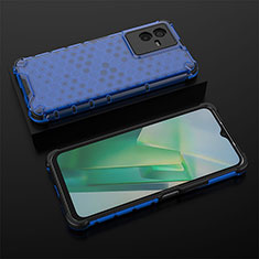 Carcasa Bumper Funda Silicona Transparente 360 Grados AM2 para Vivo iQOO Z6x Azul