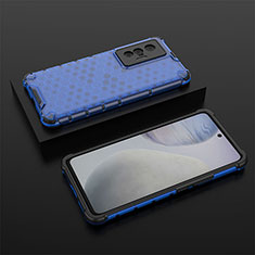 Carcasa Bumper Funda Silicona Transparente 360 Grados AM2 para Vivo X70 5G Azul