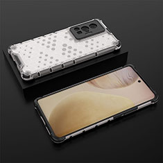 Carcasa Bumper Funda Silicona Transparente 360 Grados AM2 para Vivo X70 Pro 5G Blanco