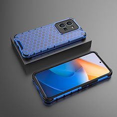 Carcasa Bumper Funda Silicona Transparente 360 Grados AM2 para Vivo X80 Lite 5G Azul
