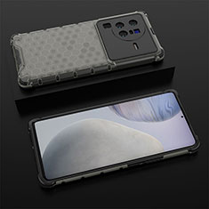 Carcasa Bumper Funda Silicona Transparente 360 Grados AM2 para Vivo X80 Pro 5G Negro