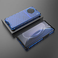 Carcasa Bumper Funda Silicona Transparente 360 Grados AM2 para Vivo X90 5G Azul