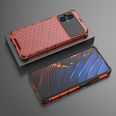 Carcasa Bumper Funda Silicona Transparente 360 Grados AM2 para Xiaomi Poco M5 4G Rojo