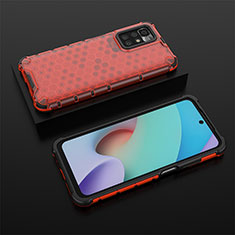 Carcasa Bumper Funda Silicona Transparente 360 Grados AM2 para Xiaomi Redmi 10 4G Rojo