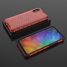 Carcasa Bumper Funda Silicona Transparente 360 Grados AM2 para Xiaomi Redmi 9AT Rojo
