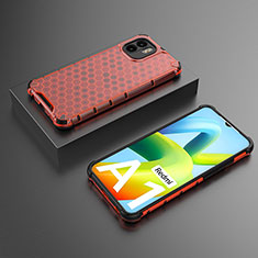 Carcasa Bumper Funda Silicona Transparente 360 Grados AM2 para Xiaomi Redmi A1 Rojo