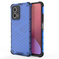 Carcasa Bumper Funda Silicona Transparente 360 Grados AM2 para Xiaomi Redmi Note 11T Pro+ Plus 5G Azul