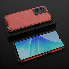 Carcasa Bumper Funda Silicona Transparente 360 Grados AM3 para OnePlus Nord N20 SE Rojo