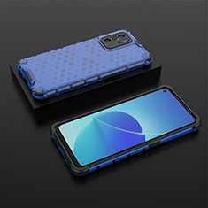 Carcasa Bumper Funda Silicona Transparente 360 Grados AM3 para Oppo Reno6 Z 5G Azul