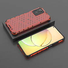 Carcasa Bumper Funda Silicona Transparente 360 Grados AM3 para Realme 10 4G Rojo