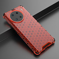 Carcasa Bumper Funda Silicona Transparente 360 Grados AM3 para Vivo X90 Pro 5G Rojo