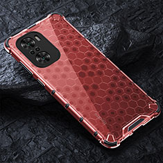 Carcasa Bumper Funda Silicona Transparente 360 Grados AM3 para Xiaomi Mi 11i 5G Rojo