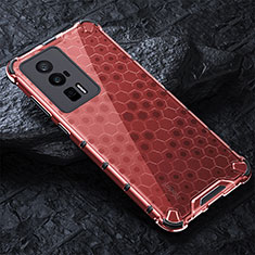 Carcasa Bumper Funda Silicona Transparente 360 Grados AM3 para Xiaomi Poco F5 Pro 5G Rojo