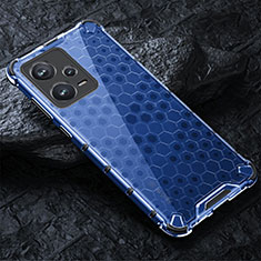 Carcasa Bumper Funda Silicona Transparente 360 Grados AM3 para Xiaomi Poco X5 5G Azul