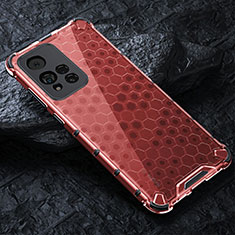 Carcasa Bumper Funda Silicona Transparente 360 Grados AM3 para Xiaomi Redmi Note 11 Pro+ Plus 5G Rojo