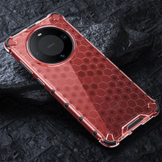 Carcasa Bumper Funda Silicona Transparente 360 Grados AM4 para Huawei Mate 60 Pro+ Plus Rojo