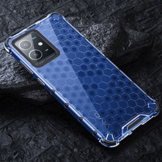 Carcasa Bumper Funda Silicona Transparente 360 Grados AM4 para Vivo iQOO Z6 5G Azul