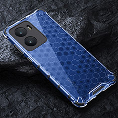 Carcasa Bumper Funda Silicona Transparente 360 Grados AM4 para Vivo iQOO Z7 5G Azul