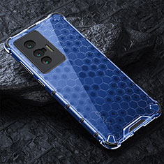 Carcasa Bumper Funda Silicona Transparente 360 Grados AM4 para Vivo X70 5G Azul