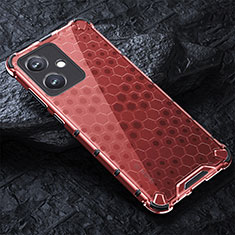Carcasa Bumper Funda Silicona Transparente 360 Grados AM4 para Xiaomi Redmi Note 12R Pro 5G Rojo