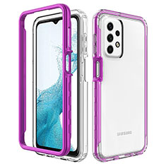 Carcasa Bumper Funda Silicona Transparente 360 Grados JX2 para Samsung Galaxy A23 4G Morado