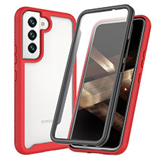 Carcasa Bumper Funda Silicona Transparente 360 Grados M01 para Samsung Galaxy S24 5G Rojo