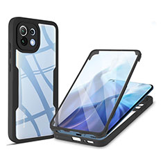 Carcasa Bumper Funda Silicona Transparente 360 Grados M01 para Xiaomi Mi 11 5G Negro