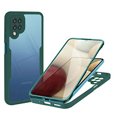 Carcasa Bumper Funda Silicona Transparente 360 Grados MJ1 para Samsung Galaxy A12 5G Verde