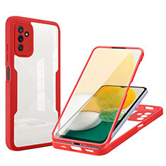 Carcasa Bumper Funda Silicona Transparente 360 Grados MJ1 para Samsung Galaxy A13 5G Rojo