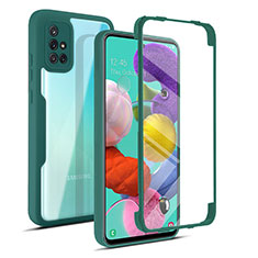 Carcasa Bumper Funda Silicona Transparente 360 Grados MJ1 para Samsung Galaxy A51 5G Verde