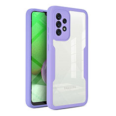 Carcasa Bumper Funda Silicona Transparente 360 Grados MJ1 para Samsung Galaxy A52s 5G Morado