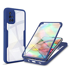 Carcasa Bumper Funda Silicona Transparente 360 Grados MJ1 para Samsung Galaxy A71 4G A715 Azul