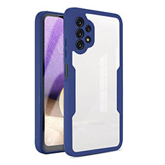 Carcasa Bumper Funda Silicona Transparente 360 Grados MJ1 para Samsung Galaxy M32 5G Azul