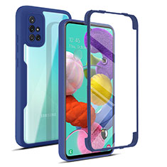 Carcasa Bumper Funda Silicona Transparente 360 Grados MJ1 para Samsung Galaxy M40S Azul