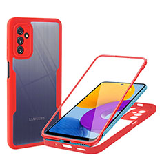Carcasa Bumper Funda Silicona Transparente 360 Grados MJ1 para Samsung Galaxy M52 5G Rojo
