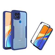 Carcasa Bumper Funda Silicona Transparente 360 Grados MJ1 para Xiaomi POCO C3 Azul