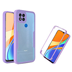 Carcasa Bumper Funda Silicona Transparente 360 Grados MJ1 para Xiaomi Redmi 9 India Morado